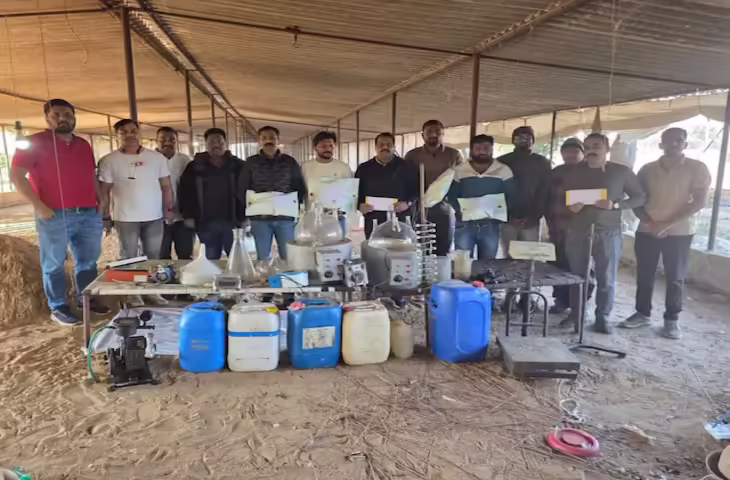 राजस्थान में मुर्गी फार्म में चल रही एमडी ड्रग्स फैक्ट्री पकड़ी, एक्सक्लुसीव फुटेज में देखें 100 करोड़ की सामग्री जब्त&nbsp;