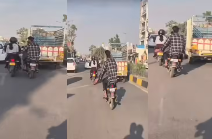 जयपुर में चलती बाइक पर युवती से छेड़छाड़, CCTV फुटेज से चार आरोपी गिरफ्तार