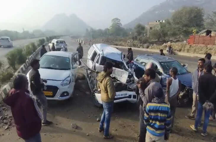 नए साल पर राजसमंद में कोहरे का कहर,आपस में भिड़ीं 6 गाड़ियां, 7 घायल, 2 की हालत नाजुक