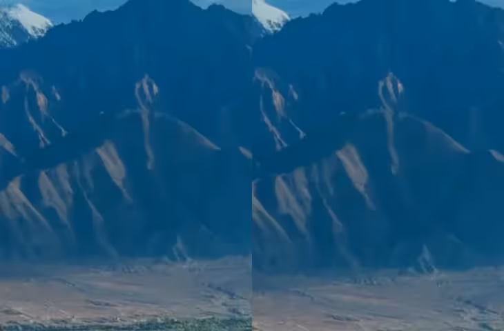 लेह में प्रकृति का अद्भुत खेल, पहाड़ पर दिखी हनुमान जी की गदा, वीडियो ने कर दिया हैरान