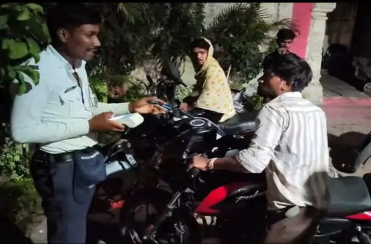 यातायात नियम तोड़ने वालों पर पुलिस की बड़ी कार्रवाई, शहरभर में चला चेकिंग अभियान