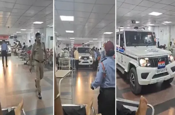 महिला डॉक्टर से छेड़छाड़ के आरोपी को पकड़ने जीप लेकर इमरजेंसी वार्ड में घुसी पुलिस, वायरल हुआ वीडियो  