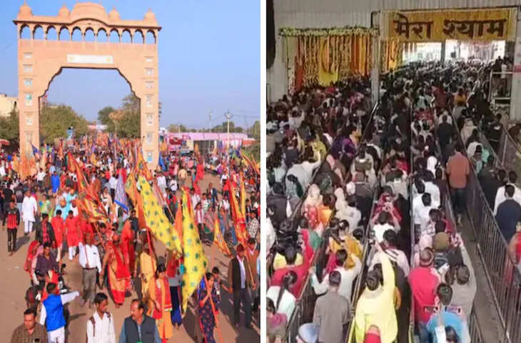 गणतंत्र दिवस पर खाटूश्यामजी मंदिर में भक्तों का तांता, 5 लाख से अधिक श्रद्धालु पहुंचे