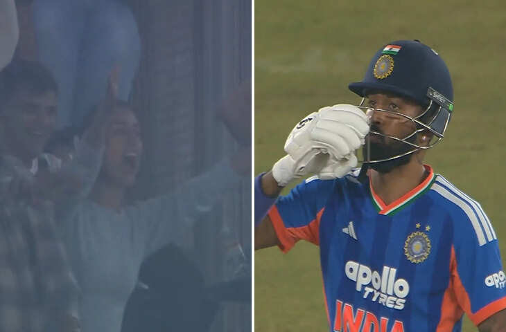 हार्दिक और माहिका का रोमांटिक मोमेंट! अर्धशतक के बाद खुलेआम दिया Flying KISS, अंधाधुंध वायरल हो रहा VIDEO&nbsp;