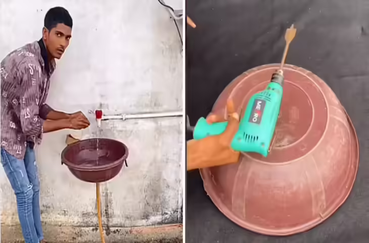 54.2 मिलियन व्यूज वाला वायरल हैक: टब से बनाया वॉश बेसिन, लोगों ने बताया &ldquo;काम का जुगाड़&rdquo;