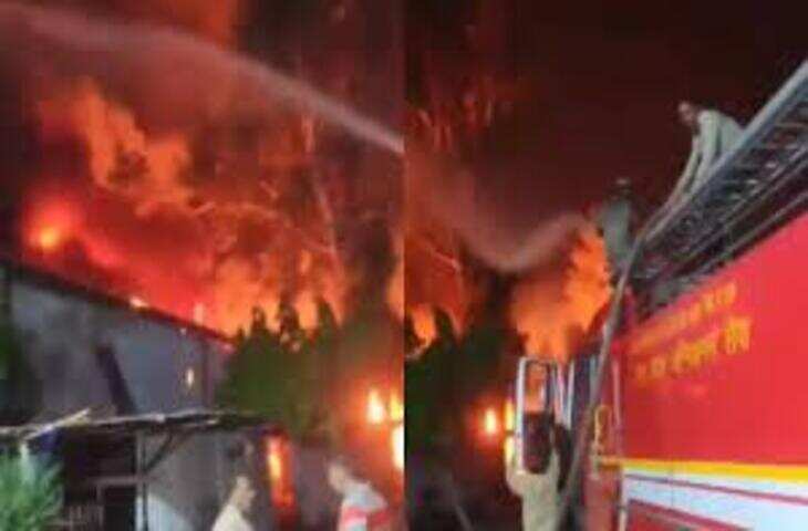 साहिबाबाद इंडस्ट्रियल एरिया में गोदाम में आग, दमकल की कड़ी मशक्कत के बाद काबू