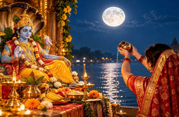 भाद्रपद पूर्णिमा आज, भगवान विष्णु-सत्यनारायण की पूजा का शुभ समय जानें; शाम को चंद्रमा को दें अर्घ्य