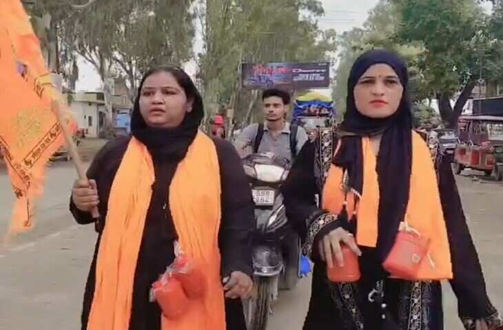संभल में बुर्का पहनकर कांवड़ यात्रा करने वाली महिला को गाली देने वाला युवक गिरफ्तार, थाने में मांगी माफी