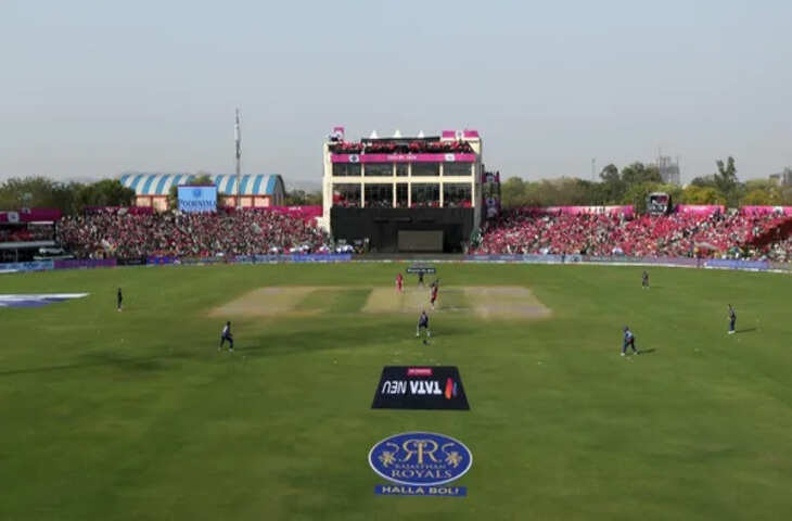 SMS स्टेडियम में IPL मैच का रंगारंग माहौल, वीडियो में जाने 50 तोले सोना पहनकर पहुंचीं महिला; &lsquo;सिल्वर अंकल&rsquo; भी बने आकर्षण