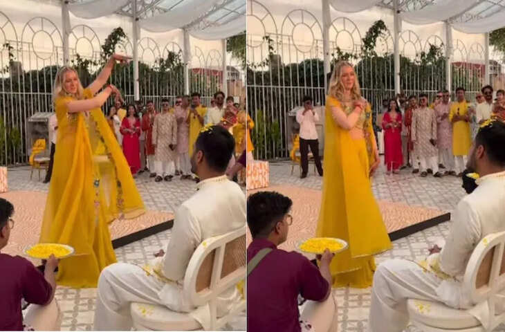 नीदरलैंड्स की दुल्हन ने मारवाड़ी दूल्हे को दिया राजस्थानी घूमर डांस का सरप्राइज, वीडियो वायरल