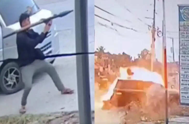 मोर्टार की मार झेल गया लैंड क्रूजर, CCTV में दिखा हमले का यह खतरनाक वीडियो