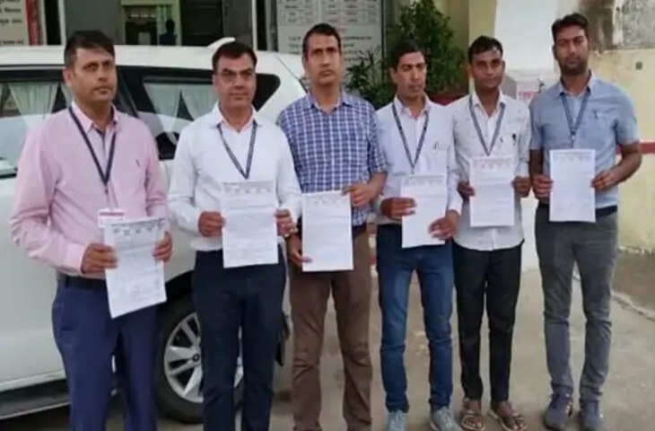 Sikar प्रयोगशाला तकनीशियन कर्मचारी संघ द्वारा सौंपा गया ज्ञापन