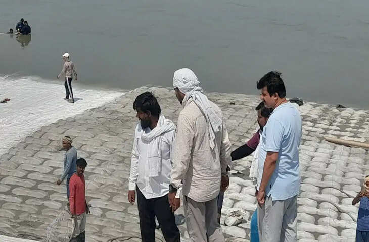 गंगा के कटाव से बचेंगे 40 से ज्यादा गांव, बिजनौर में पहली बार इस्तेमाल हो रही आधुनिक ACBM तकनीक