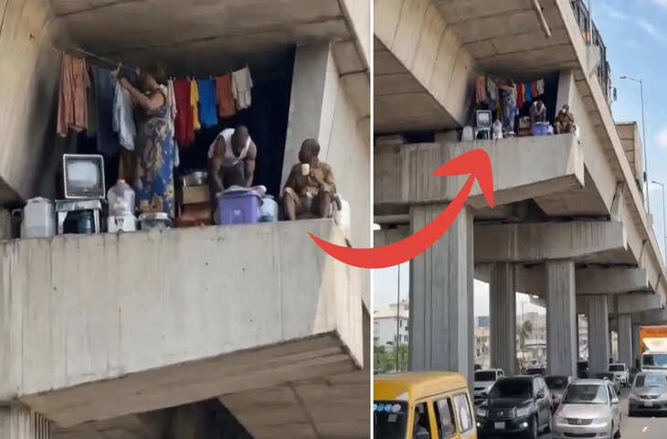 Fact Check: न सीढ़ी, न लिफ्ट&hellip;क्या सच में फ्लाईओवर के पिलर पर बस गया पूरा परिवार? जानें इस वायरल वीडियो का सच