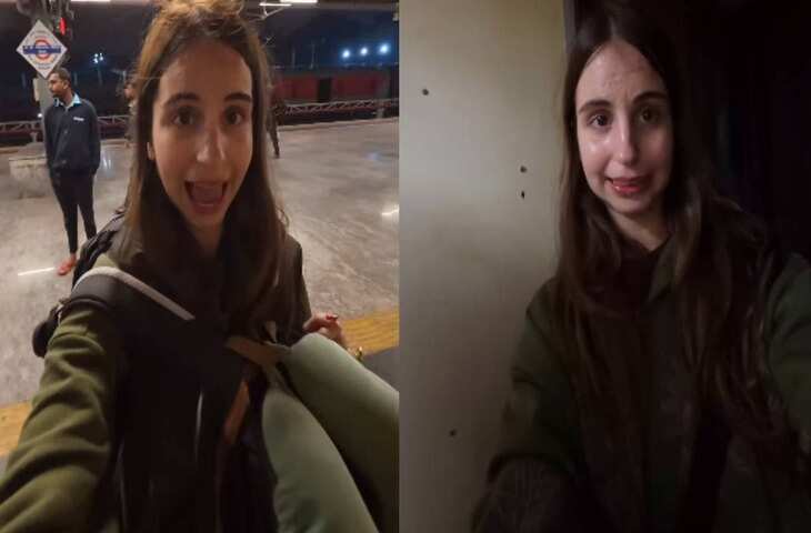 भारतीय ट्रेन में रात में सफर करने से घबरा रही थी विदेशी महिला, वीडियो में बताया बताया अनुभव जानकर खुश हो जाएंगे भारतीय&nbsp;