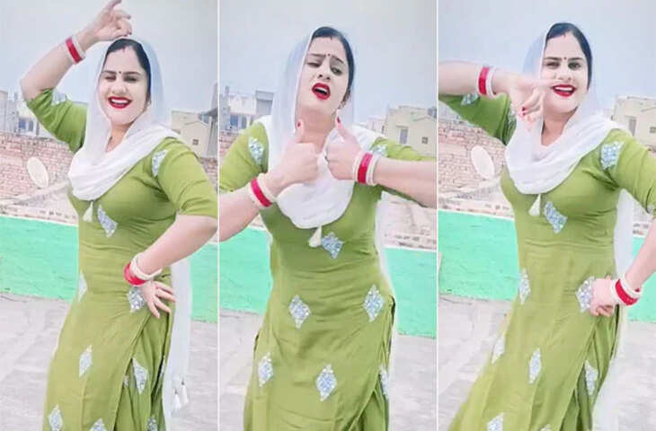 भाभी&rsquo; के डांस ने लूट ली महफिल! हरियाणवी बीट पर लगाए ऐसे ठुमके की वीडियो देख हार बैठेंगे दिल&nbsp;