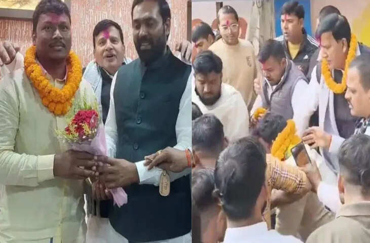 भागलपुर: जिला परिषद अध्यक्ष चुनाव रोमांचक, बिपिन मंडल बने अध्यक्ष, स्वागत के दौरान अफरातफरी