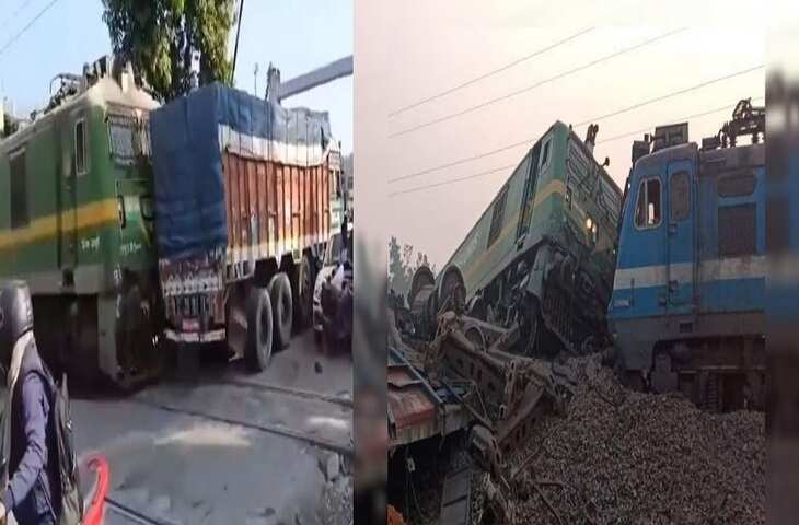 देवघर में बड़ा हादसा! फाटक पर खड़े ट्रक को घसीटती ले गई ट्रेन, वीडियो में देखे पूरी घटना&nbsp;