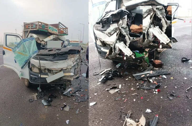 हाईवे पर हुआ भीषण सड़क हादसा, UP के युवक की दर्दनाक मौत, टेंपो के उड़े परखच्चे