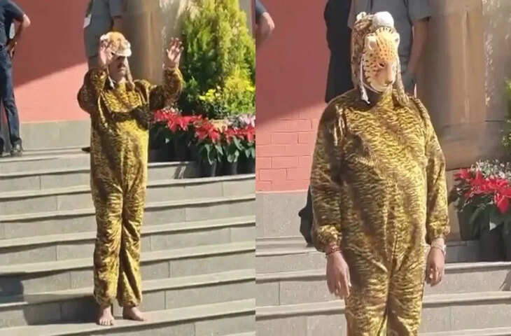 महाराष्ट्र में तेंदुआ बनकर विधानसभा में पहुंचे विधायक, MLA सोनावणे का अनोखा विरोध