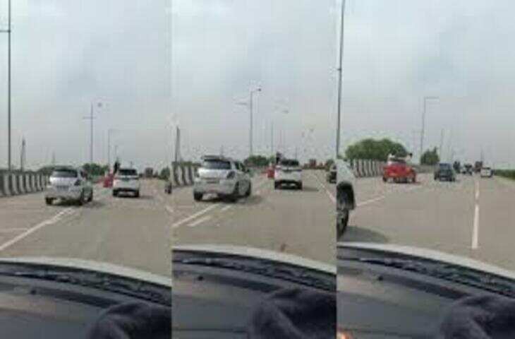 मेरठ-हापुड़ एक्सप्रेसवे बना स्टंट का मैदान, लग्जरी कारों से नोट उड़ाने का वीडियो वायरल