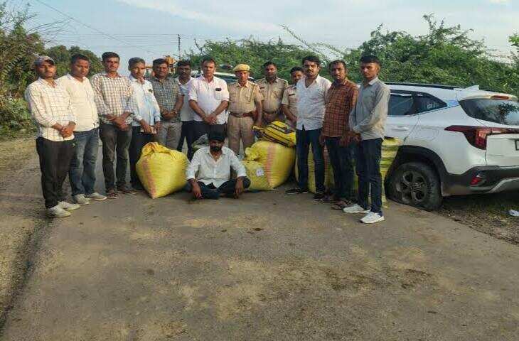 जोधपुर में नशा तस्करों पर बड़ी कार्रवाई, वीडियो में देखें फर्जी नंबर की फॉर्च्यूनर से 378 किलो डोडा-पोस्त बरामद