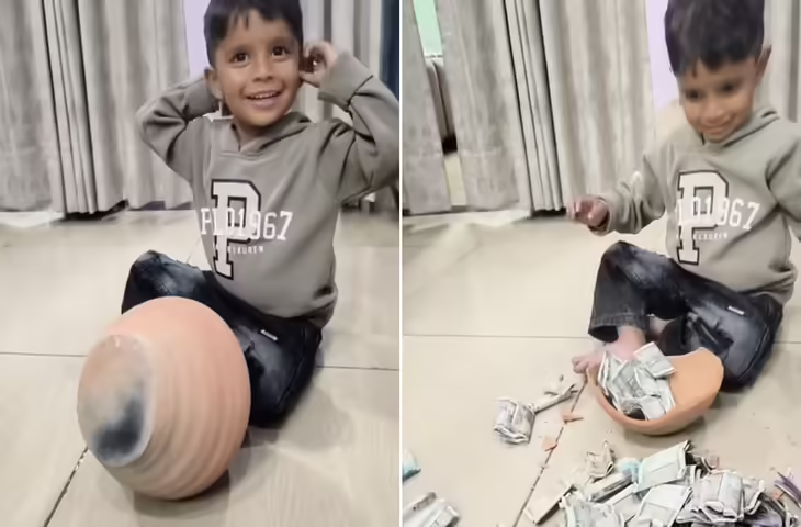 नन्हे बच्चे की गुल्लक टूटी तो निकली हैरान कर देने वाली रकम, लोग बोले - 'Pak की GDP जितना कलेक्शन....'