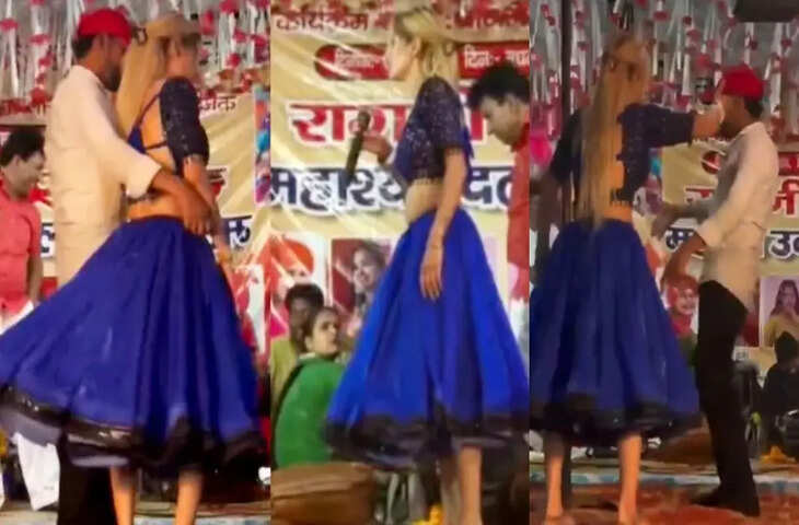 हाथरस में मंच पर हरियाणवी डांसर के साथ कथित छेड़छाड़ का आरोप, वीडियो वायरल