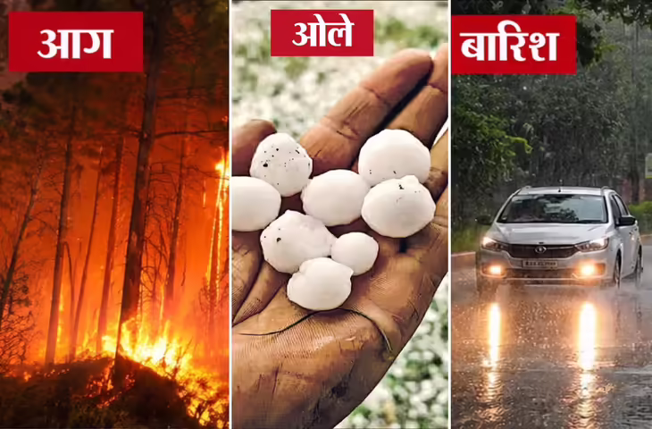 कहीं जंगलों में आग तो कहीं ओलावृष्टि और बारिश, उत्तराखंड में दिख रहे मौसम के तीन रंग