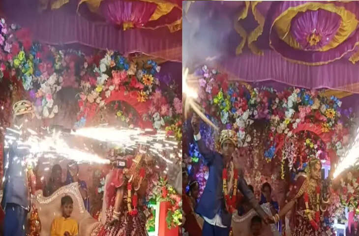 शादी के स्टेज पर दूल्हा-दुल्हन ने एक दूसरे पर कर डाली वेल्डिंग, वायरल वीडियो देख मजे ले रहे यूजर्स&nbsp;