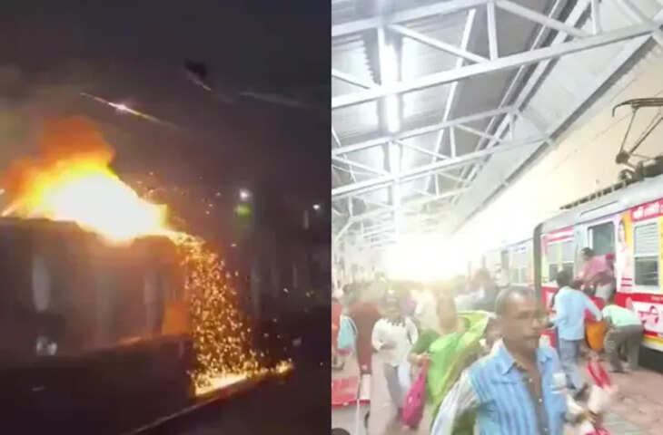 रेलवे स्टेशन पर बड़ा हादसा टला! ट्रेन पर गिरा बिजली का तार, तेज चिंगारियों का वीडियो सोशल मीडिया पर वायरल