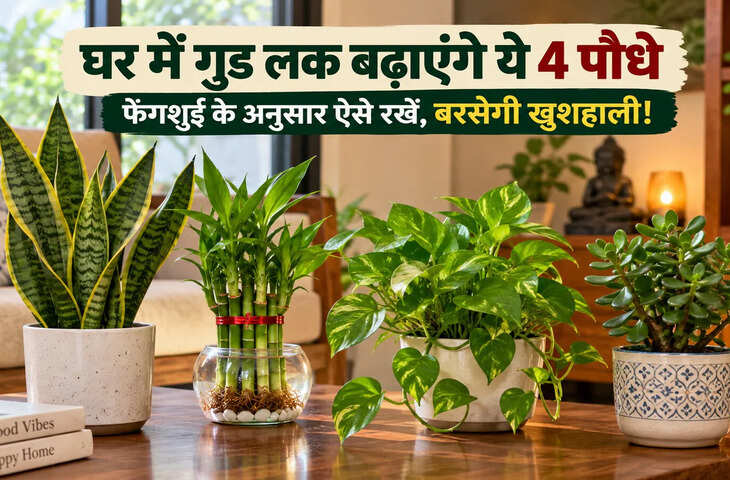 घर में गुड लक बढ़ा देंगे फेंगशुई के ये 4 पौधे, जानिए लगाने का सही तरीका