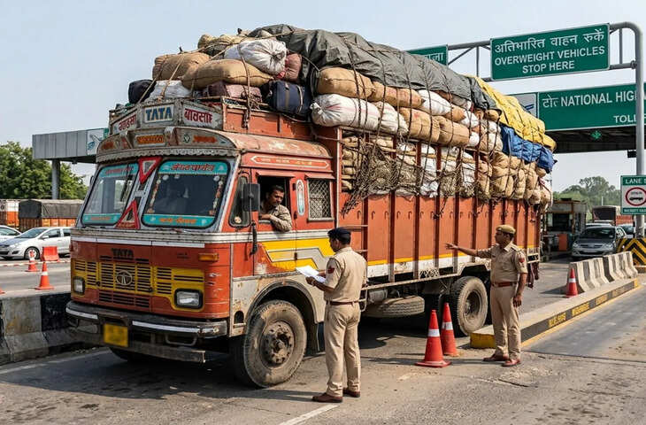 ओवरलोड ट्रकों पर सुप्रीम कोर्ट सख्त, अब सिर्फ जुर्माना भरकर नहीं मिलेगी आगे जाने की अनुमति