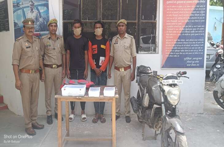 Noida: सलमान उर्फ सल्लू समेत 2 लुटेरे गिरफ्तार, कब्जे से लूटे गये 22 मोबाइल फोन बरामद