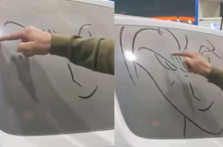 कार पर महीनों से जमा धूल से श्ख्स ने बनाई फेमस पेटिंग, कलाकारी देख आप भी कह देंगे वाह, Viral Video