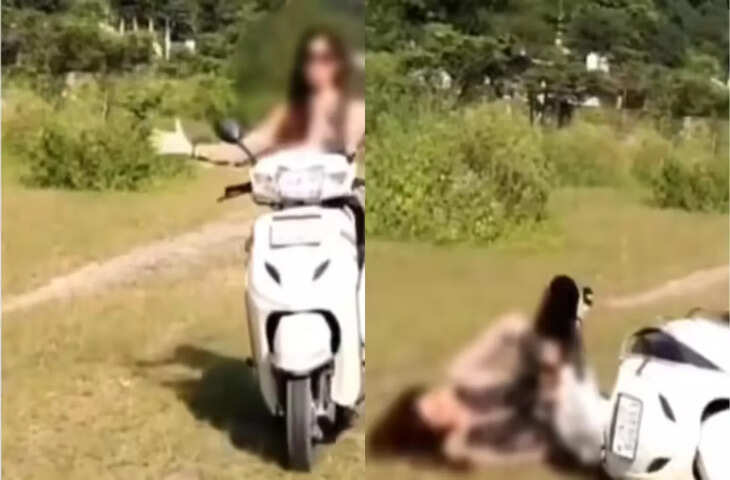 &lsquo;अब कोई कुछ नहीं बोलेगा!&rsquo; शॉर्टकट लेने गईं दीदी, बीच रास्ते में फंस गई स्कूटी, वीडियो हुआ वायरल