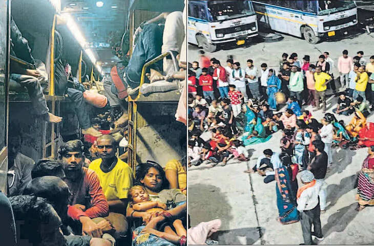 30 सीटर बस में ठूंस दिए 100 से ज्यादा यात्री, रुद्रपुर में चेकिंग के दौरान गिनती में लगे 4 घंटे