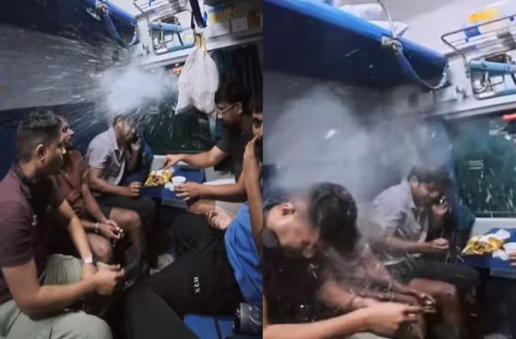 चलती दुरंतो एक्सप्रेस पर फेंका पत्थर, यात्रियों के खाने में गिरे कांच के टुकड़े, डरावना वीडियो वायरल