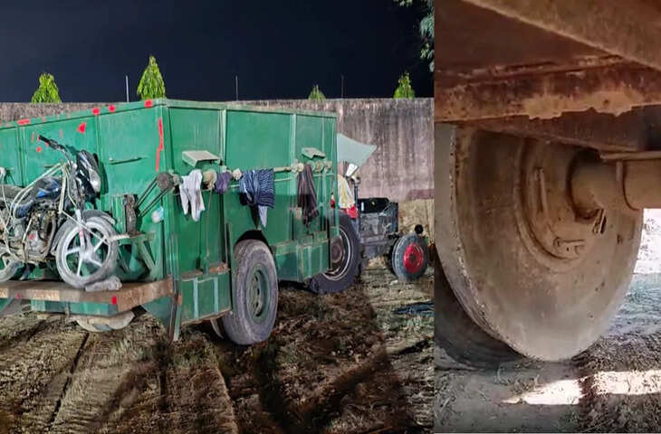 उत्तर प्रदेश के औरैया जिले में एआरटीओ सुदेश तिवारी ने एक ट्रैक्टर पर कार्रवाई की