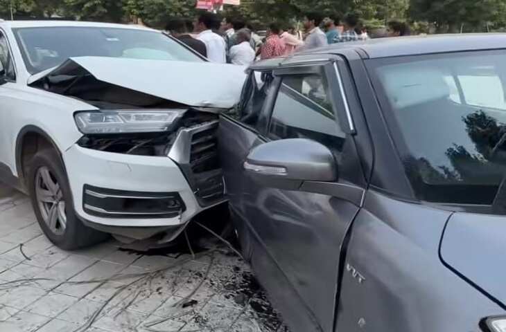 बनीपार्क में तेज रफ्तार कार ने पिता-पुत्र को मारी टक्कर, पिता की मौत