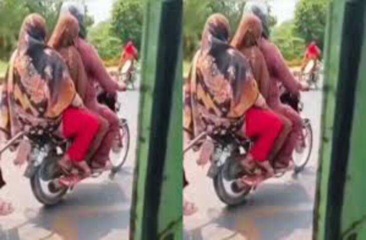 धरती पर गजब लोग हैं भाई, बंदे ने बाइक के ऊपर जुगाड़ से बिछाई खटिया, सड़क पर लेकर निकला तो देखते रहे लोग