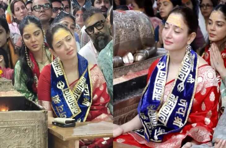 फिल्म एक्ट्रेस तमन्ना भाटिया पहुंचीं महाकाल मंदिर, त्रिपुण्ड लगाकर भस्म आरती में हुईं शामिल, वीडियो आया सामने