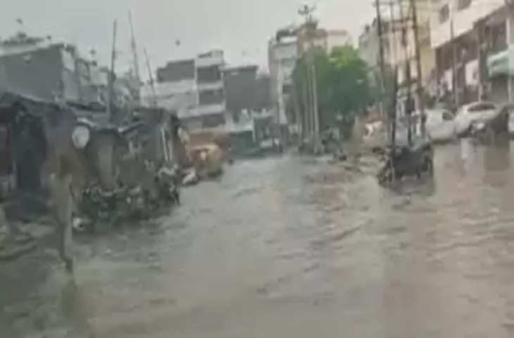 भारी बारिश से Gurgaon प्रभावित, जलभराव से लगा लंबा जाम !