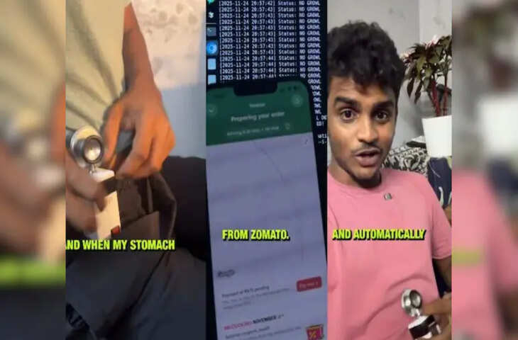 पेट की आवाज सुनते ही खाना ऑर्डर...बेंगलुरु के शख्स का अनोखा जुगाड़ वायरल, इंटरनेट पर मचा रहा है तहलका