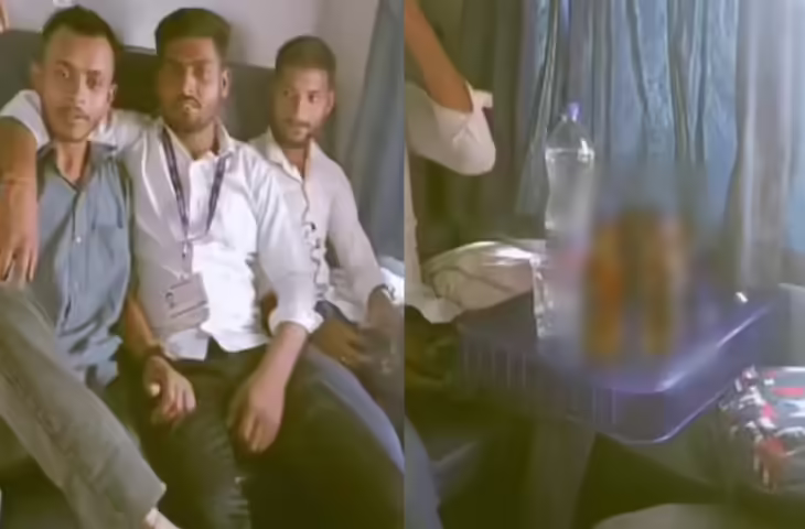 थर्ड एसी कोच में शराब की बोतल के साथ कर्मचारी का वीडियो वायरल, रेलवे में मचा हड़कंप