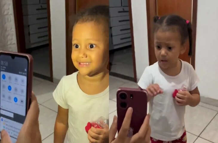 बच्ची के साथ हुआ मजेदार प्रैंक, फोटो देखकर हुई पूरी तरह हैरान, आप भी देखें वायरल Video