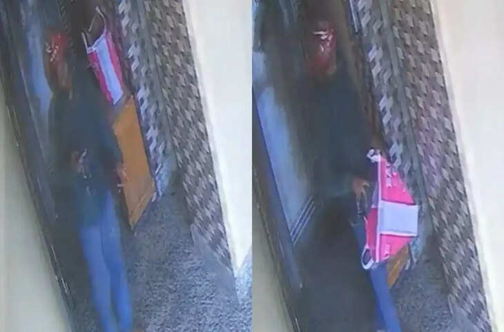 डिलीवरी के बाद घर के बाहर रुका रहा शख्स और कर दिया हाथ साफ़, CCTV में कैद हुई पूरी घटना&nbsp;