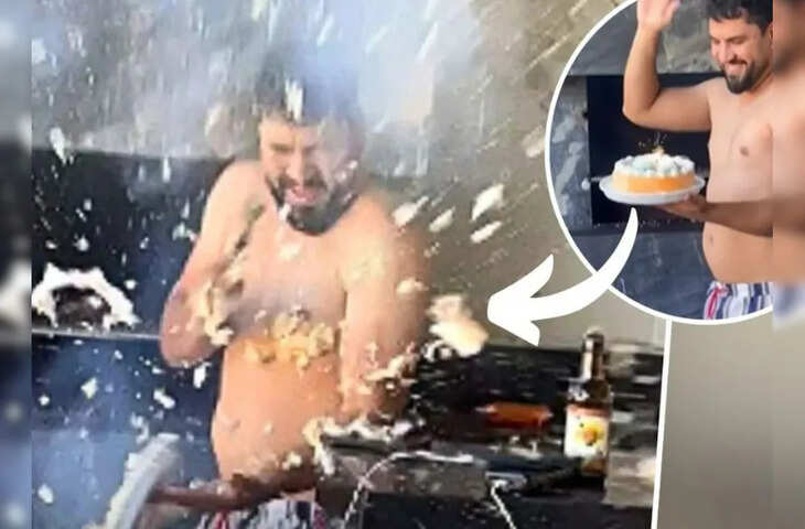 जन्मदिन का सरप्राइज बना डरावना पल! केक में लगी मोमबत्ती से हुआ जोरदार ब्लास्ट, VIDEO देख उड़ जाएंगे होश 