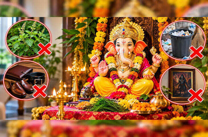 गणेश चतुर्थी का पर्व भगवान गणेश को समर्पित होता है। इस दौरान घरों और सार्वजनिक पंडालों में गणपति बप्पा की स्थापना कर विधि-विधान से पूजा-अर्चना की जाती है। भक्त भगवान गणेश को सुख-समृद्धि, बुद्धि और सौभाग्य का देवता मानकर उनकी आराधना करते हैं। धार्मिक मान्यताओं के साथ इस दौरान वास्तु नियमों का भी विशेष ध्यान रखने की बात कही जाती है। मान्यता है कि पूजा स्थल पर रखी वस्तुओं का सकारात्मक या नकारात्मक प्रभाव घर के वातावरण पर पड़ सकता है।  वास्तु शास्त्र से जुड़ी मान्यताओं के अनुसार गणपति की मूर्ति के आसपास कुछ वस्तुओं को नहीं रखना चाहिए। कहा जाता है कि इन चीजों को पूजा स्थल से दूर रखने से घर में सकारात्मक माहौल बनाए रखने में मदद मिलती है।  गणपति की मूर्ति के पास न रखें टूटी-फूटी चीजें  वास्तु मान्यताओं में टूटी हुई वस्तुओं को नकारात्मकता से जोड़कर देखा जाता है। इसलिए गणेश जी की मूर्ति के पास टूटे हुए दीपक, पूजा की थाली, बर्तन या अन्य खराब सामान रखने से बचने की सलाह दी जाती है। पूजा स्थल को हमेशा साफ और व्यवस्थित रखने की परंपरा है।  सूखे या मुरझाए फूल न रखें  गणेश चतुर्थी की पूजा में फूलों का विशेष महत्व माना जाता है। भगवान गणेश को ताजे फूल और दूर्वा अर्पित करने की परंपरा है। मान्यता के अनुसार पूजा स्थल पर मुरझाए या सूखे फूल लंबे समय तक नहीं रखने चाहिए। पूजा पूरी होने के बाद इन्हें सम्मानपूर्वक हटाने की सलाह दी जाती है।  गंदगी और कूड़े से रखें दूरी  पूजा स्थल के आसपास साफ-सफाई रखना धार्मिक और वास्तु दोनों दृष्टि से महत्वपूर्ण माना जाता है। गणपति की मूर्ति के पास कूड़ा, धूल या बेकार सामान जमा करने से बचना चाहिए। मान्यता है कि स्वच्छ वातावरण सकारात्मक ऊर्जा को बढ़ावा देता है।  चमड़े की वस्तुएं न रखें  कुछ धार्मिक परंपराओं में पूजा स्थल के आसपास चमड़े से बनी वस्तुओं को रखने से परहेज किया जाता है। इसलिए गणपति की मूर्ति के पास बेल्ट, पर्स, जूते-चप्पल या चमड़े से जुड़ी अन्य वस्तुएं रखने से बचने की सलाह दी जाती है।  पूजा सामग्री बिखरी हुई न छोड़ें  गणेश चतुर्थी के दौरान पूजा के लिए इस्तेमाल होने वाली सामग्री जैसे फूल, अक्षत, सिंदूर, दूर्वा, दीपक और प्रसाद को व्यवस्थित रखना चाहिए। पूजा समाप्त होने के बाद बची हुई सामग्री को इधर-उधर बिखरा छोड़ने के बजाय उचित तरीके से हटा देना चाहिए।  भगवान की मूर्ति के पास न रखें अशुद्ध वस्तुएं  वास्तु और धार्मिक मान्यताओं के अनुसार गणपति की मूर्ति के आसपास ऐसी वस्तुएं नहीं रखनी चाहिए, जिन्हें अशुद्ध या पूजा के लिए अनुपयुक्त माना जाता है। साथ ही पूजा स्थल पर जूते-चप्पल या रोजमर्रा के इस्तेमाल का अनावश्यक सामान रखने से भी बचने की परंपरा है।  गणेश चतुर्थी के दौरान इन नियमों का मुख्य उद्देश्य पूजा स्थल की पवित्रता और स्वच्छता बनाए रखना माना जाता है। हालांकि, इन वास्तु मान्यताओं का कोई वैज्ञानिक प्रमाण नहीं है और अलग-अलग परंपराओं में नियम अलग हो सकते हैं। इसलिए इन्हें आस्था और पारंपरिक मान्यताओं के रूप में ही देखना चाहिए। पूजा में सबसे महत्वपूर्ण श्रद्धा, स्वच्छता और भक्ति की भावना मानी जाती है।