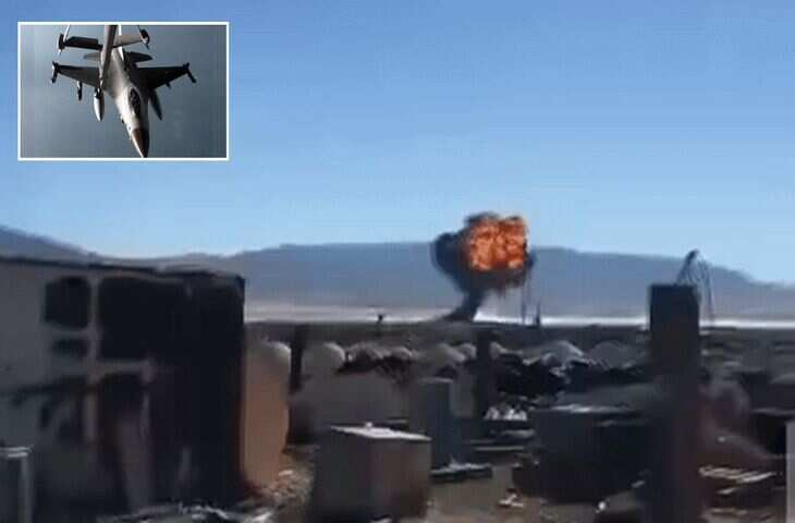 F-16 Fighter Jet Crash: अमेरिका का घातक विमान धड़ाम से गिरते ही बन गया आग का गोला, पायलट की सुरक्षा पर सवाल